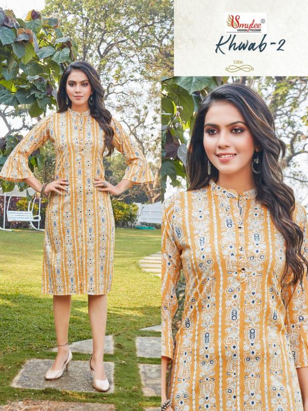 Smylee Khwab 2 Heavy Foil Print Rayon Printed Kurti